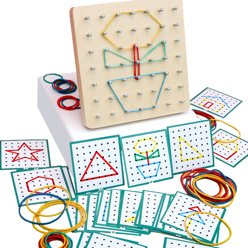 Woodworking For Kids - Dzieci matematyka drewniane zabawki zestaw geometryczny
