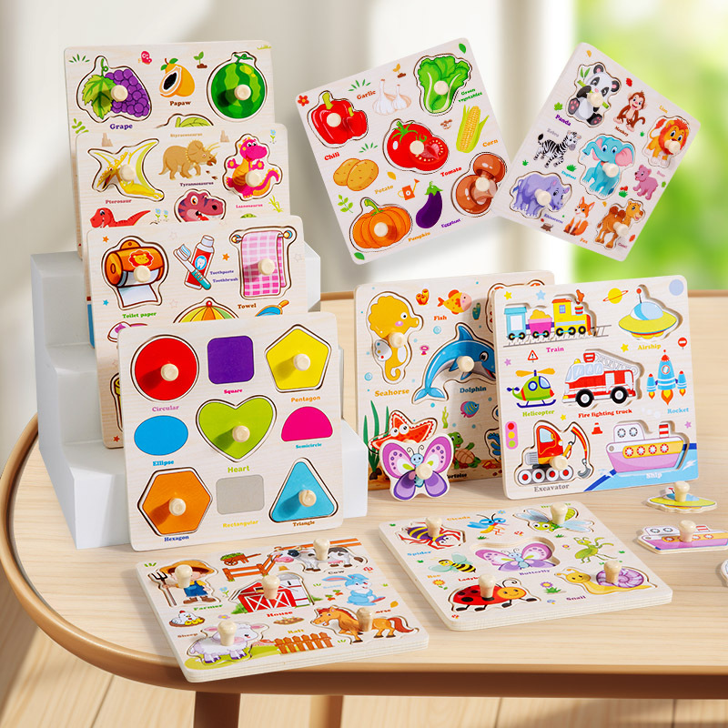Woodworking For Kids - Drewniane puzzle Montessori zabawki dla dzieci