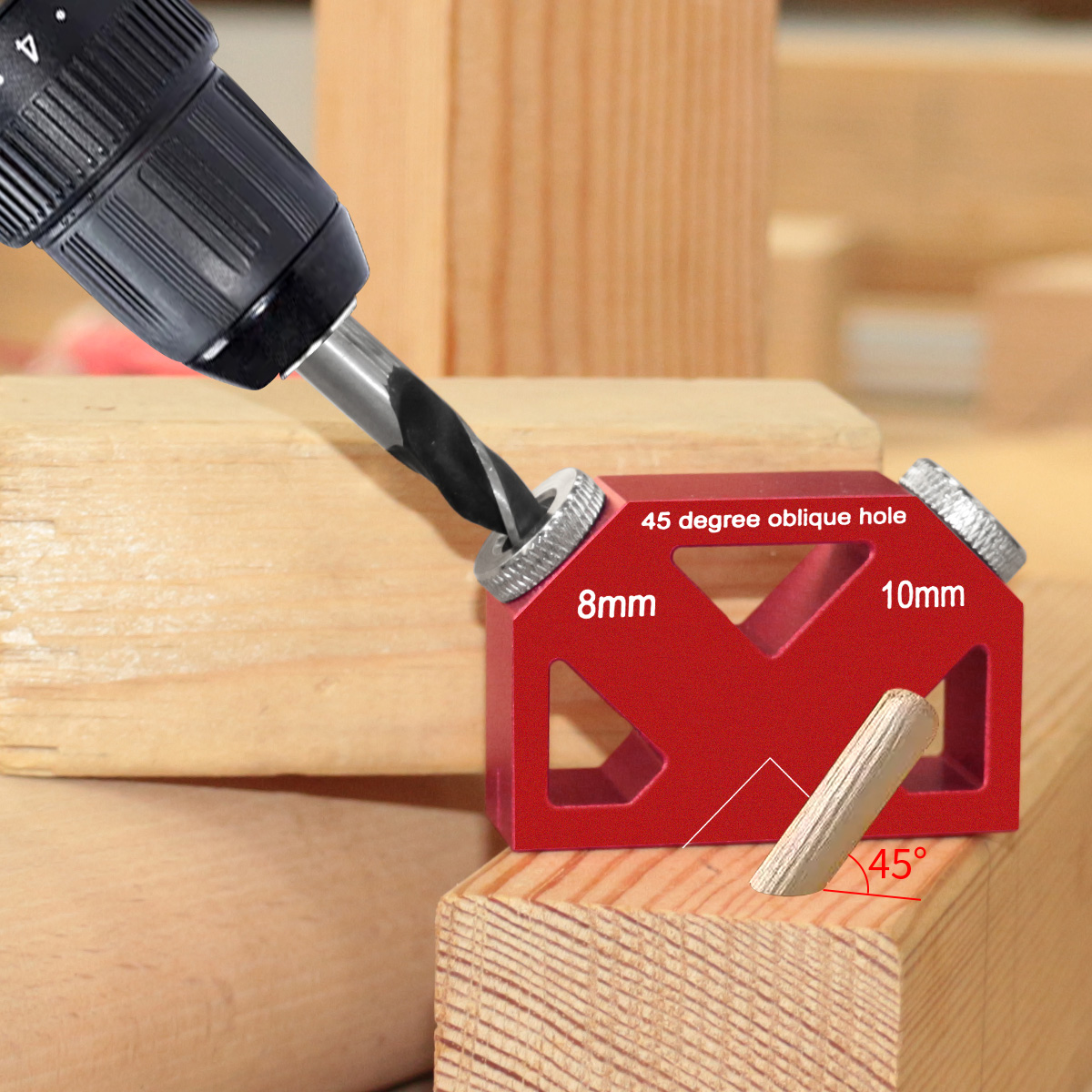 45 °   Pozycjoner do wiercenia – Woodworking Hacks recenzja i cena